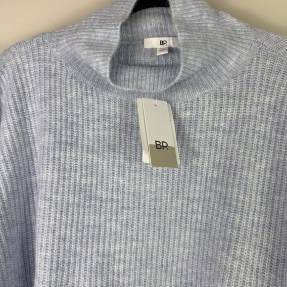 BP Light Blue Cropped Mock Neck Sweater S Soft Knit Cozy Lounge Fall Winter - Picture 7 of 10